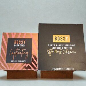 Bossy Cosmetics- Eyeshadow Palette and Highlighter- Assorted Colors and Gold